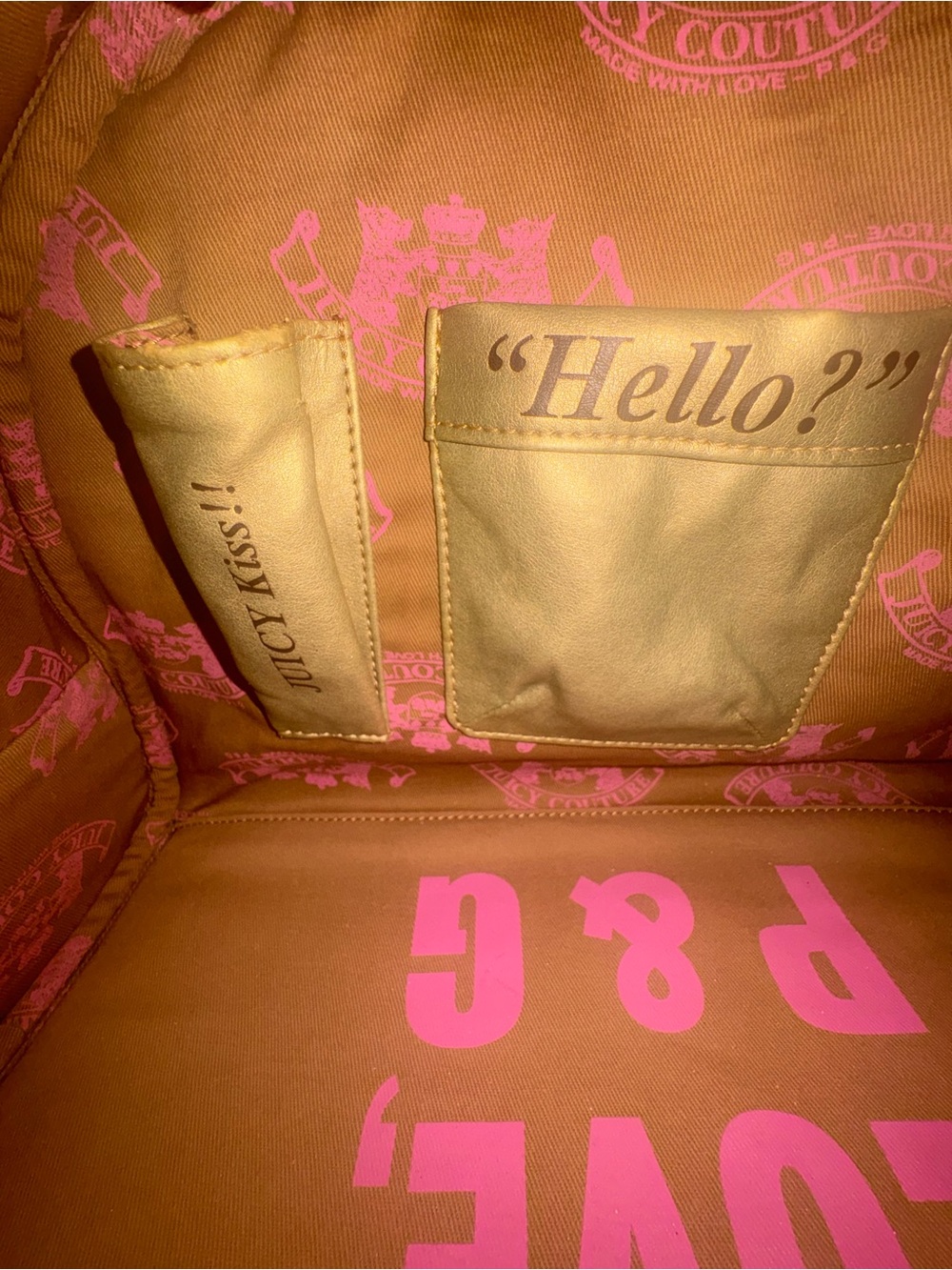 Juicy Couture 🩷🤎 Vintage Royal Juicy Bowler Bag: “Girls Will Be Juicy Girls” - Picture 9 of 16